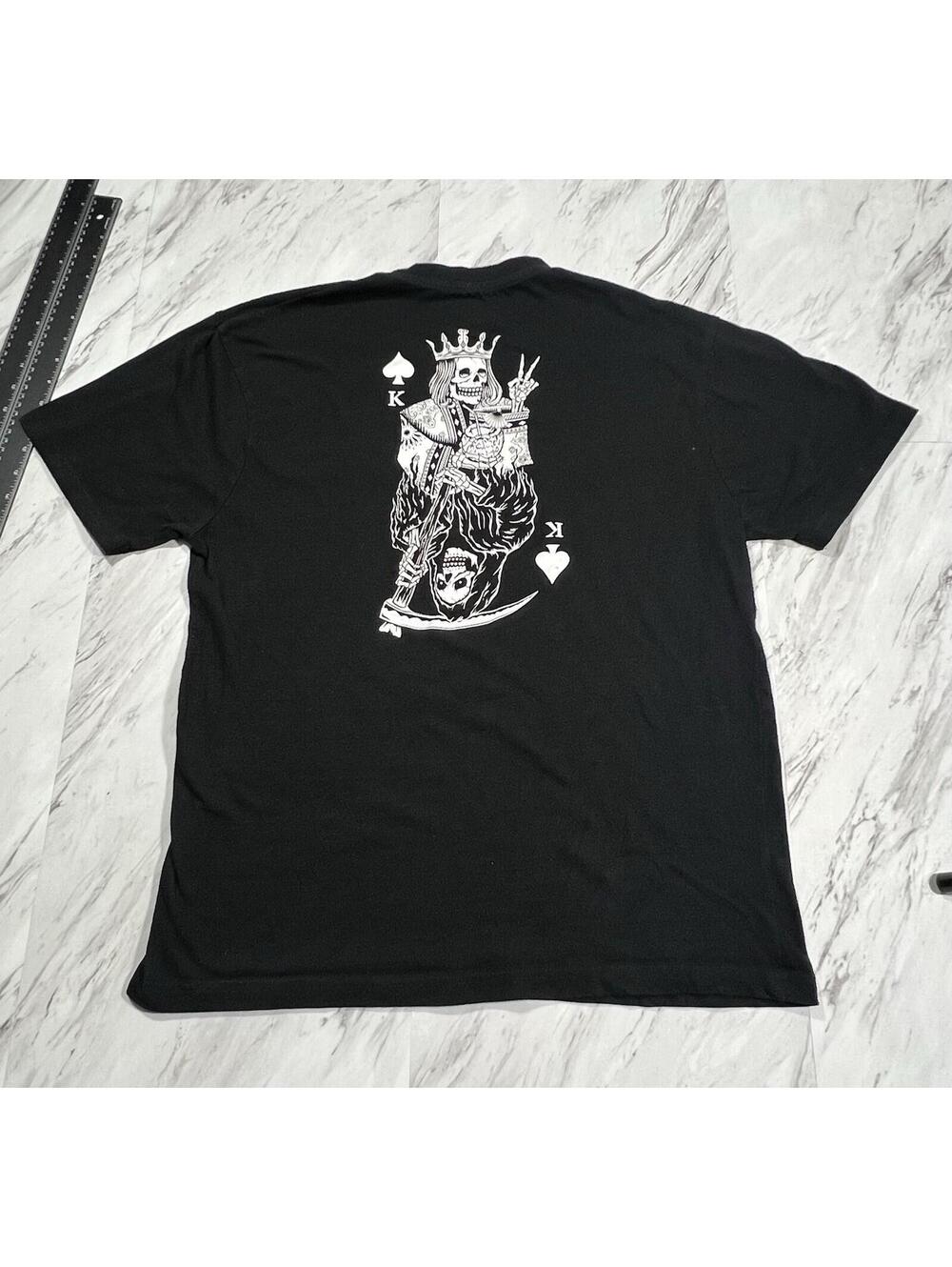Thirty Single King Of Spades Grim Reaper Graphic Tee Black Large #13